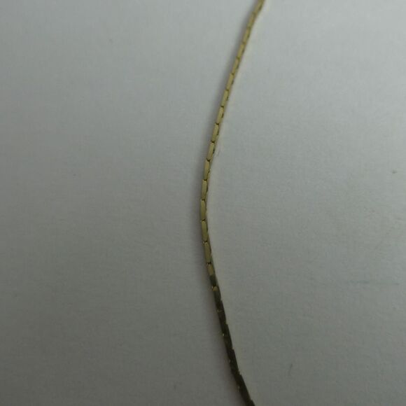 Gold Tone Puffy Heart Slide Pendant on Ultima 24kt Gold Plated Chain Necklace - Picture 5 of 10